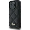 Guess Quilted Metal Logo iPhone 16 Pro dėklas - juodas