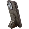 Dėklas GUESS GUHCP15LPGS4TDW IPHONE 15 PRO 6.1 "BROWN/BROWN HARDCASE GRIP STAND 4G TRIANGLE STRASS