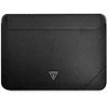 Dėklas Guess Rankovė GUCS14PSATLK 13/14 juoda / juoda Saffiano trikampio logotipas