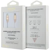 Guess GULMARG USB-C kabelis - Lightning 1.5m greito įkrovimo šviestuvas auksinis su reljefiniu logotipu