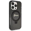 Dėklas GUESS GUHMP13LHRSGSK IPHONE 13 PRO / 13 6.1 "Juodas / Juodas HARDCASE RING STAND SCRIPT GLITTER MAGSAFE