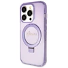Dėklas GUESS GUHMP14LHRSGU IPHONE 14 PRO 6.1 "purpurinis/purpurinis KIETAS DĖLĖS RING STOVAS SCRIPT GLITTER MAGSAFE