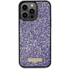 Guess Rhinestone Metal Logo dėklas, skirtas iPhone 15 Pro Max - rožinis