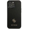 Guess GUHCP13LPS4MK Apple iPhone 13 Pro / 13 6,1″ juodos spalvos kietas dėklas Saffiano 4G Small Metal Logo