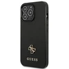 Guess GUHCP13LPS4MK Apple iPhone 13 Pro / 13 6,1″ juodos spalvos kietas dėklas Saffiano 4G Small Metal Logo