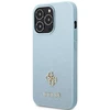Guess GUHCP13XPS4MB Apple iPhone 13 Pro Max 6,7″ mėlynas kietas dėklas Saffiano 4G Small Metal Logo
