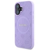 Guess GUHMP16MPSAPSMEU Apple iPhone 16 Plus 6.7″ violetinės spalvos kietas dėklas Saffiano Peony Classic Logo