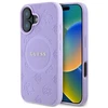 Guess GUHMP16MPSAPSMEU Apple iPhone 16 Plus 6.7″ violetinės spalvos kietas dėklas Saffiano Peony Classic Logo