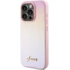 Guess GUHCP14XPSAIRSP Apple iPhone 14 Pro Max 6.7″ rožinės spalvos kietas dėklas Saffiano Iridescent Script