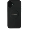 Guess GUHMP16SPSAHMCK Apple iPhone 16 6.1″ juodos spalvos kietas dėklas Saffiano Classic Logo MagSafe