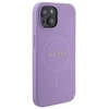 Apple iPhone 15 Plus Guess dėklas Saffiano MagSafe (GUHMP15MPSAHMCU) violetinės spalvos