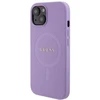 Apple iPhone 15 Plus Guess dėklas Saffiano MagSafe (GUHMP15MPSAHMCU) violetinės spalvos