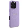 Guess GUHMP16LPSAHMCU Apple iPhone 16 Pro 6.3″ violetinės spalvos kietas dėklas Saffiano MagSafe