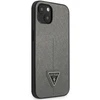 Guess GUHCP13MPSATLG Apple iPhone 13 / 14 / 15 6,1″ sidabrinis kietas dėklas SaffianoTriangle Logo