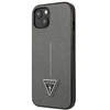 Guess GUHCP13MPSATLG Apple iPhone 13 / 14 / 15 6,1″ sidabrinis kietas dėklas SaffianoTriangle Logo
