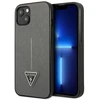 Guess GUHCP13MPSATLG Apple iPhone 13 / 14 / 15 6,1″ sidabrinis kietas dėklas SaffianoTriangle Logo