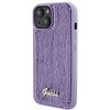 Dėklas Guess Sequin Script Metal iPhone 15 - violetinė