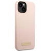 Guess Silicone Logo Plate MagSafe silikoninis dėklas iPhone 13/14/15