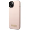 Guess Silicone Logo Plate MagSafe silikoninis dėklas iPhone 13/14/15