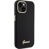 Dėklas GUESS GUHCP15SSMBSLK IPHONE 15/14/13 6.1 "Juodas / Juodas HARDCASE SILICONE SCRIPT METAL LOGO & FRAME