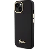 Dėklas GUESS GUHCP15SSMBSLK IPHONE 15/14/13 6.1 "Juodas / Juodas HARDCASE SILICONE SCRIPT METAL LOGO & FRAME