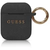 Guess Silikoninis dėklas AirPods 1/2 - Juodas