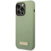 Guess dėklas, skirtas iPhone 14 Pro Max 6,7 GUHMP14XSBPLA khaki spalvos hard dėklas, skirtas Liquid Silicone Logo Plate MagSafe