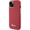 Guess GUHCP15SSMBSLM Apple iPhone 15 / 14 / 13 6.1″ magenta kietas dėklas Silicone Script Metal Logo & Frame