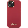 Guess GUHCP15SSMBSLM Apple iPhone 15 / 14 / 13 6.1″ magenta kietas dėklas Silicone Script Metal Logo & Frame