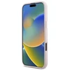 Guess GUHCP16SSMBSLP Apple iPhone 16 6.1″ rožinės spalvos kietas dėklas Silicone Script Metal Logo & Frame