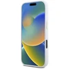 Guess GUHCP16LM4DGPH iPhone 16 Pro 6.3″ baltos spalvos kietas dėklas Silicone Logo Strass 4G