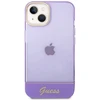 Guess GUHCP14SHGCOU Apple iPhone 14 / 15 / 13 6.1" dėklas telefonui violetinės spalvos hardcase Translucent