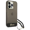 Dėklas Guess GUHCP14LHGCOHK Apple iPhone 14 Pro 6,1″ juodos spalvos hardcase Translucent Pearl Strap