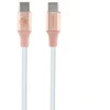Guess GUCCLALRGDP USB-C – USB-C laidas 1,5 m Fast Charging rožinės spalvos Ebossed Logo