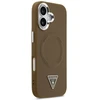 „Guess“ trikampio formos logotipo „MagSafe“ dėklas, skirtas „iPhone 17“ – rudas