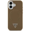 „Guess“ trikampio formos logotipo „MagSafe“ dėklas, skirtas „iPhone 17“ – rudas