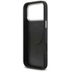 Guess PU Leather Triangle Logo MagSafe dėklas skirtas Apple iPhone 17 Pro juodos spalvos