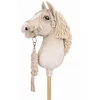 Super Hobby Horse Raitelio žirgo komplektas vaikams su pavadėliu, smėlio spalvos