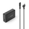 Hama GaN 140W PD/QC 3x USB-C, 2x USB-A juoda