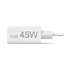 Hama mini GaN 45W PD/QC 1x USB-C, 1x USB-A balta