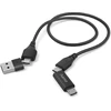 Hama 4-in-1 daugiafunkcis įkrovimo laidas 1,5 m, juodas