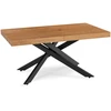 HAMPTON stačiakampis ištraukiamas stalas, 160–240 cm, ąžuolo/juodos spalvos, moderniam lofto stiliaus valgomajam