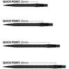 Harrows QUICK POINT aštrūs plieniniai strėlyčių antgaliai – MICRO RIDGE juodi