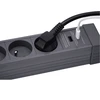 HAWK HWPS501GY viršįtampių apsauga su USB-C 20 W, 5 lizdai, 1,5 m