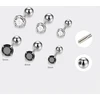 Helix auskarai Clear 5mm