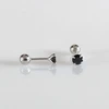 Helix auskarai Juodas 4mm