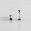 Helix auskarai Juodas 4mm