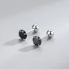 Helix auskarai Juodas 5mm