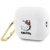 Hello Kitty HKAP23DKHSH AirPods Pro 2 (2022/2023) Dėklas baltos spalvos Silicone 3D Kitty Head