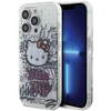Hello Kitty HKHCP15XHDGPHT Apple iPhone 15 Pro Max 6.7″ baltos spalvos kietas dėklas IML Kitty On Bricks Graffiti